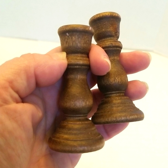 Vintage MINI Wooden Candle Holders - Picture 2 of 6
